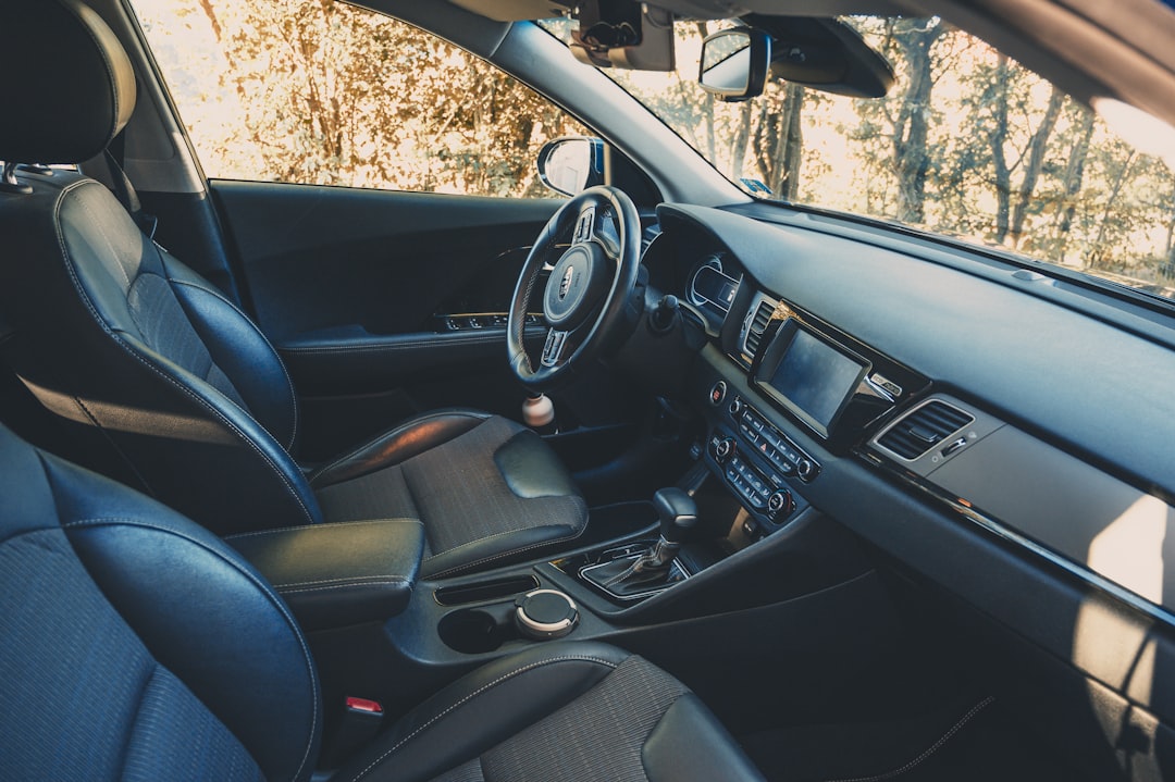 black and gray car interior