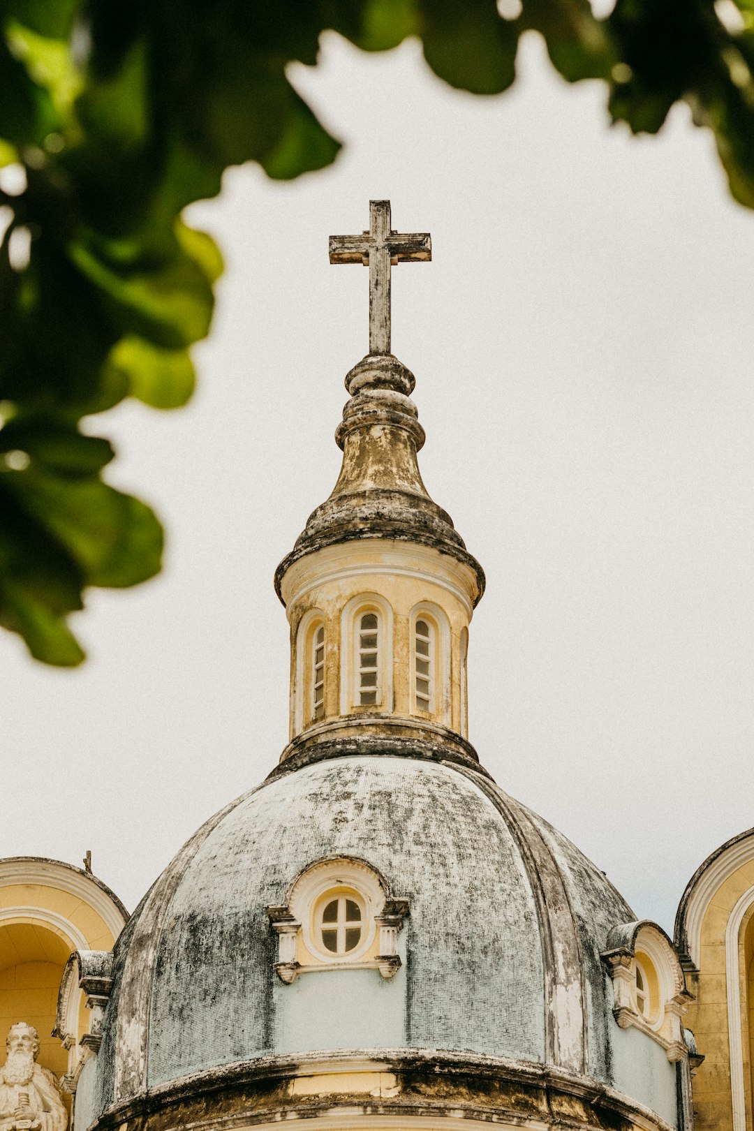 gold and white concrete church