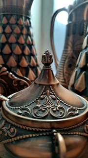 A close-up of intricate designs on products.