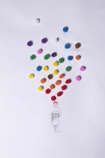 silver red blue and yellow heart pendant necklace