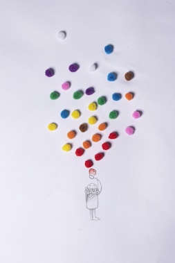 silver red blue and yellow heart pendant necklace