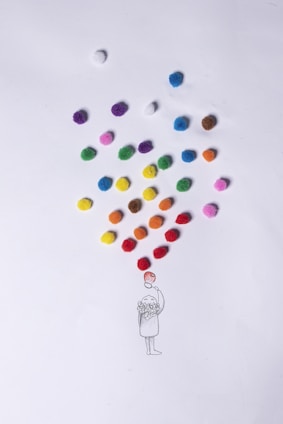 silver red blue and yellow heart pendant necklace