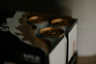 Behind-the-scenes glimpse of the packaging process, showcasing the sleek aluminium cans being prepared