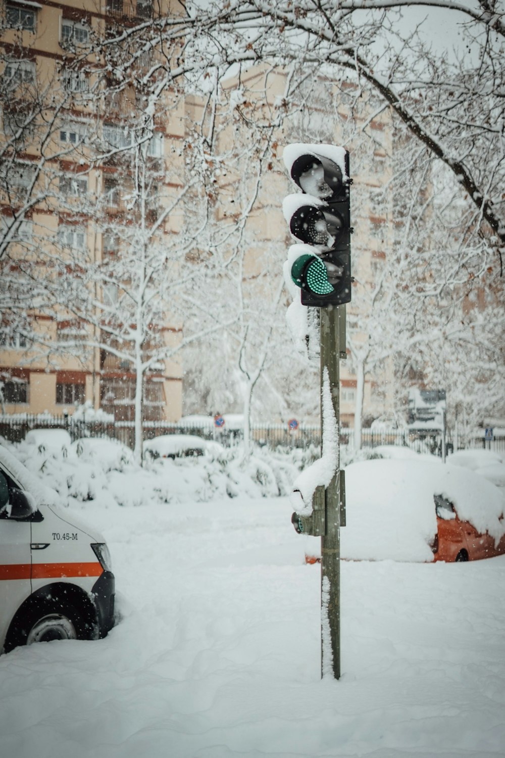 black traffic light on red light