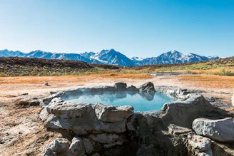 Natural hot springs flowing through rocky terrain in Santa Rosa de Cabal.