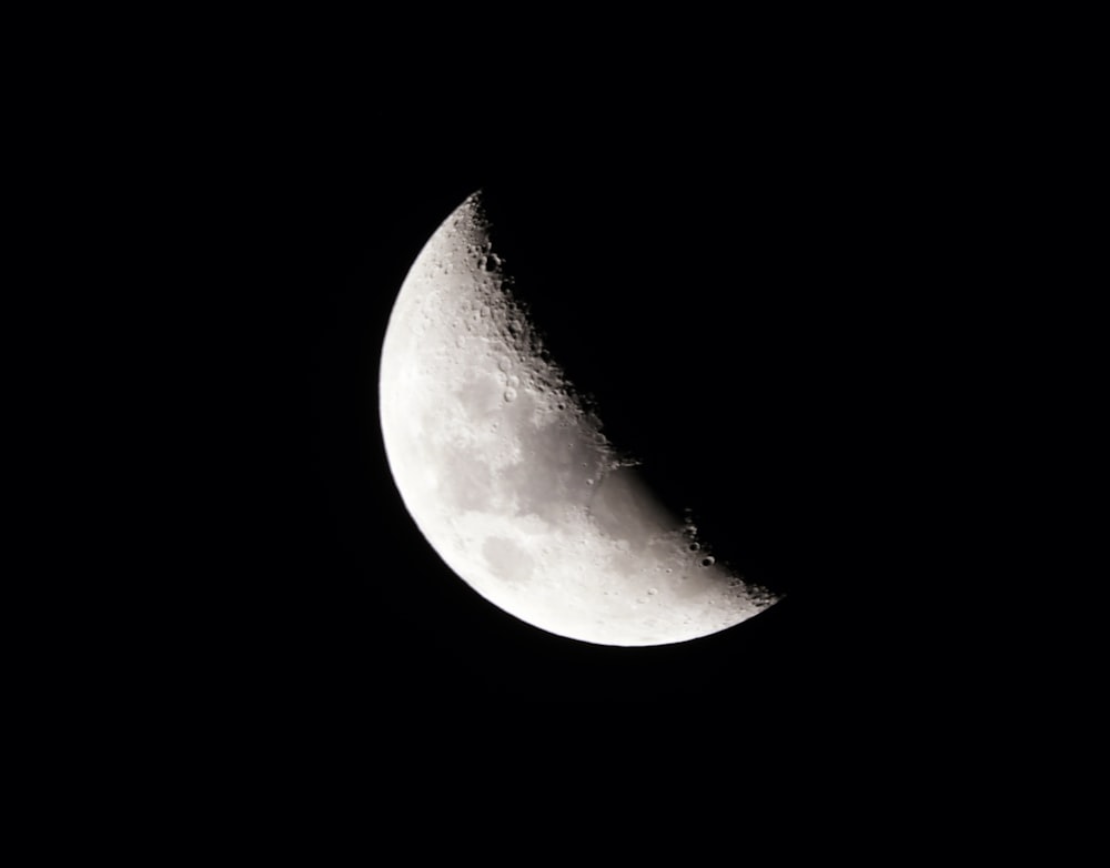 full moon in dark night sky