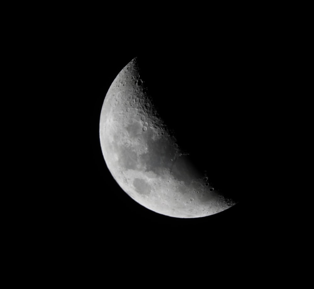 full moon in dark night sky