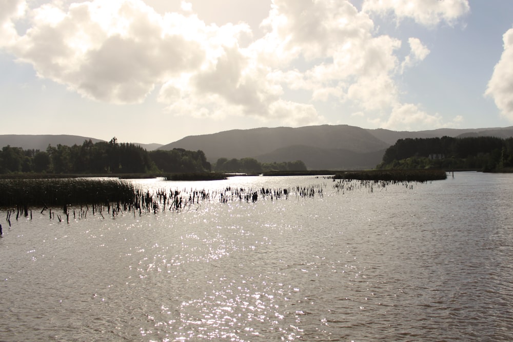 body of water near mountain during daytime