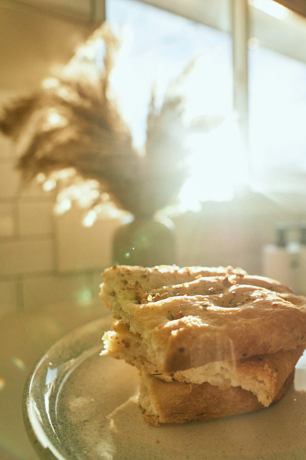 brown bread on white ceramic plate