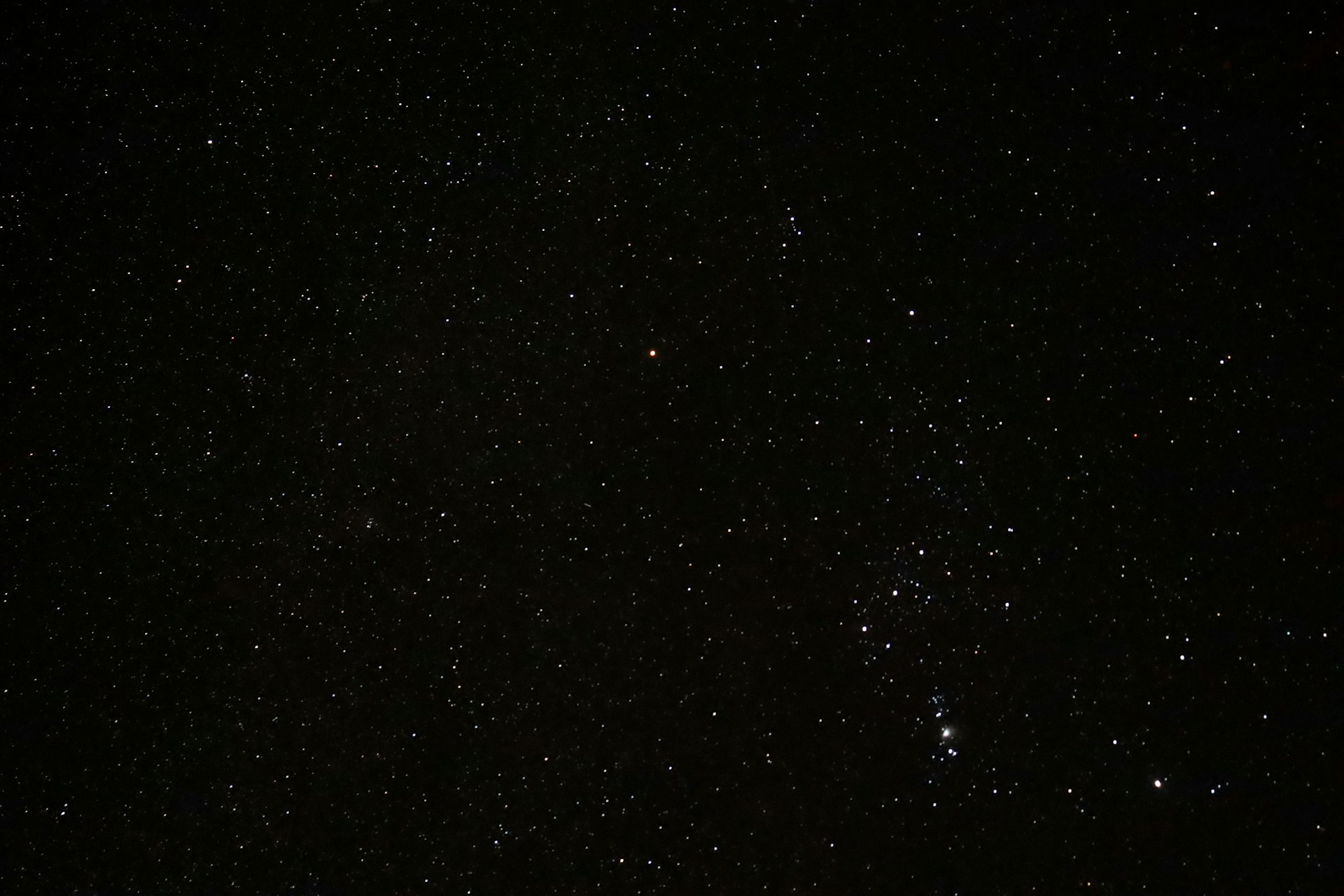 black and white starry night