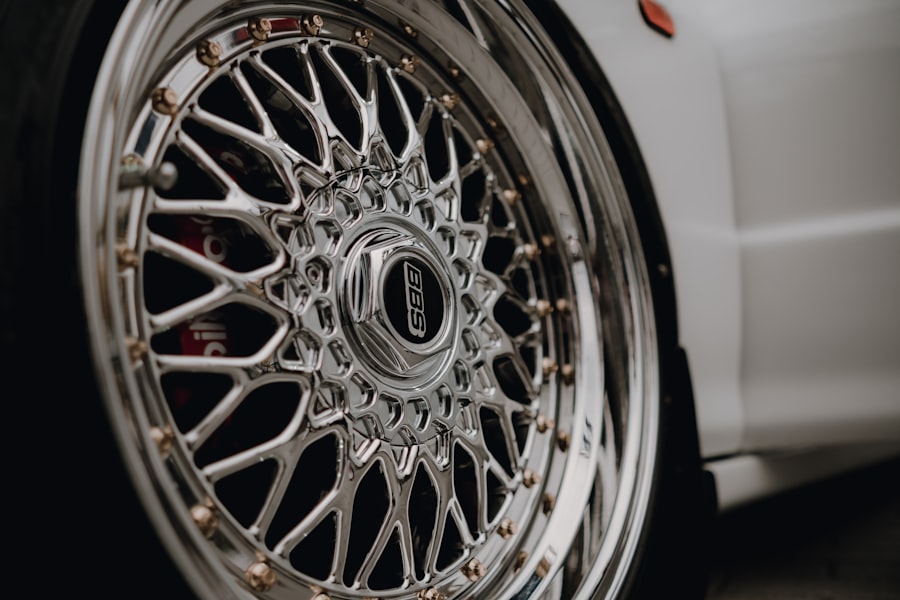 Forgestar F14 wheels with low-profile tire close-up