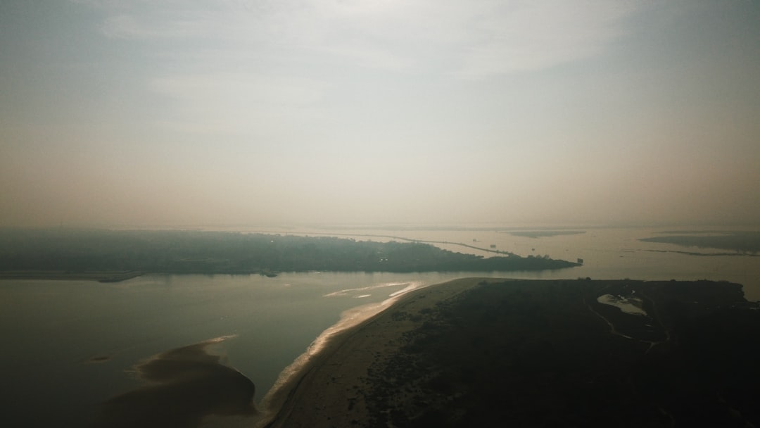 aerial view of a lake