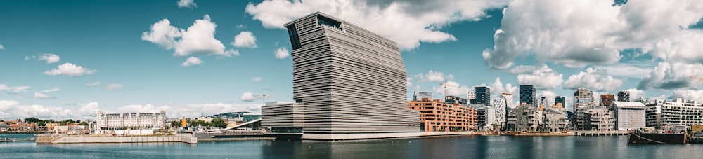 gray and white wooden building