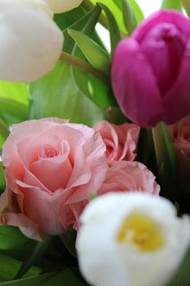 Luxurious floral composition with soft colors and intricate details