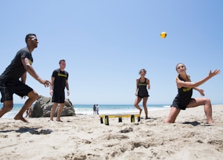 people on beach during daytime