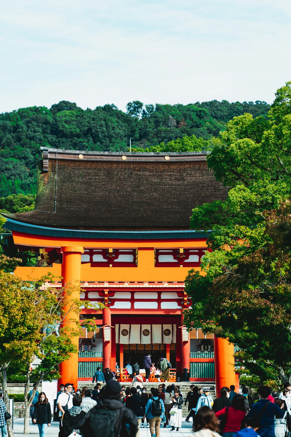 brown and black pagoda temple surrounded by green trees during daytime