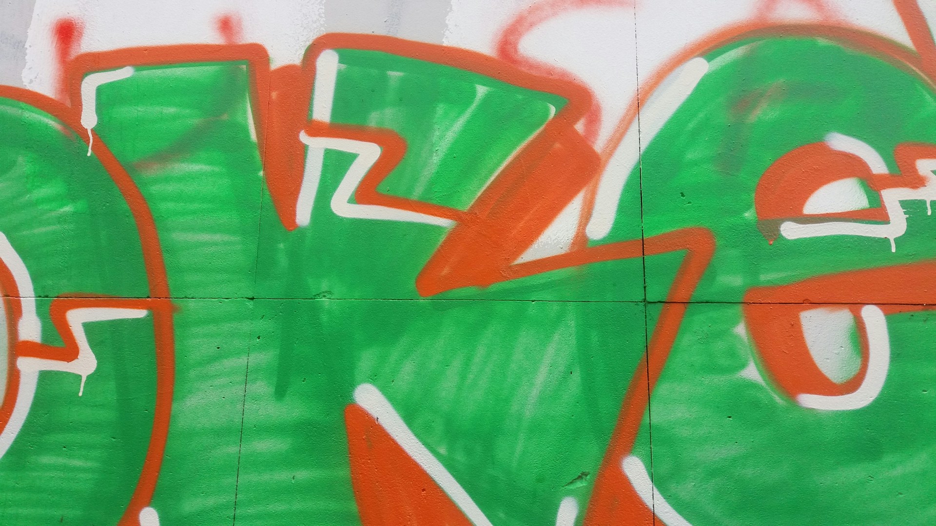 green and white abstract painting
