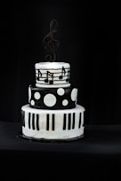 white and black ceramic container