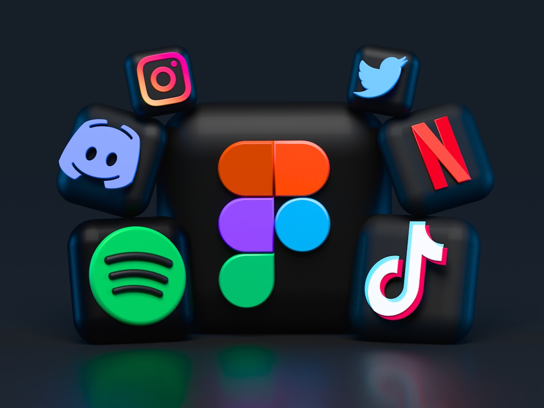 A display of different social media logos