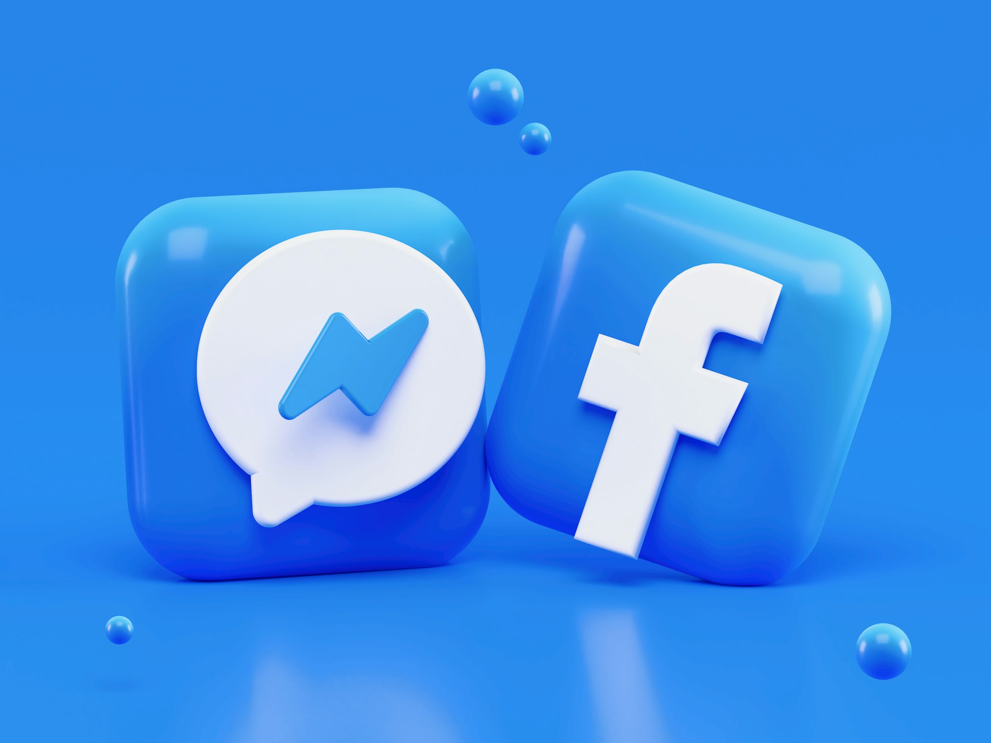 Facebook & Messenger 3D icons concept. Write me: alexanderbemore@gmail.com, if you need 3D visuals for your products.