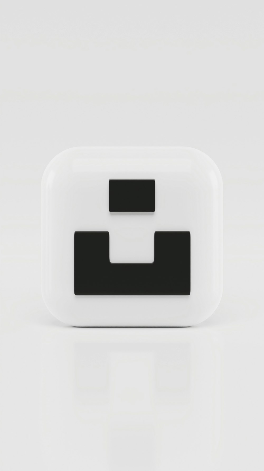 white and black square device