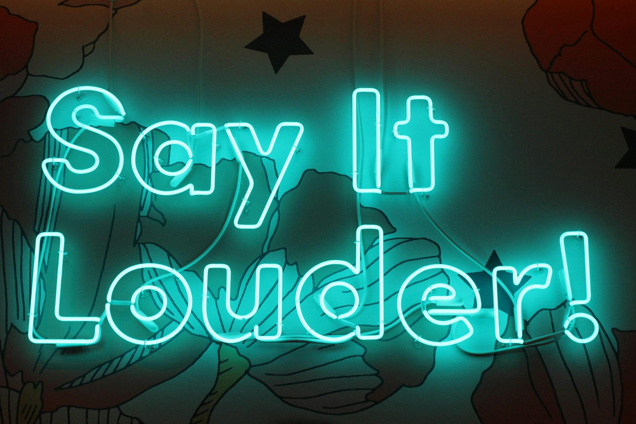 Say it louder neon sign! Self confidence quotes by Inspired Idiots