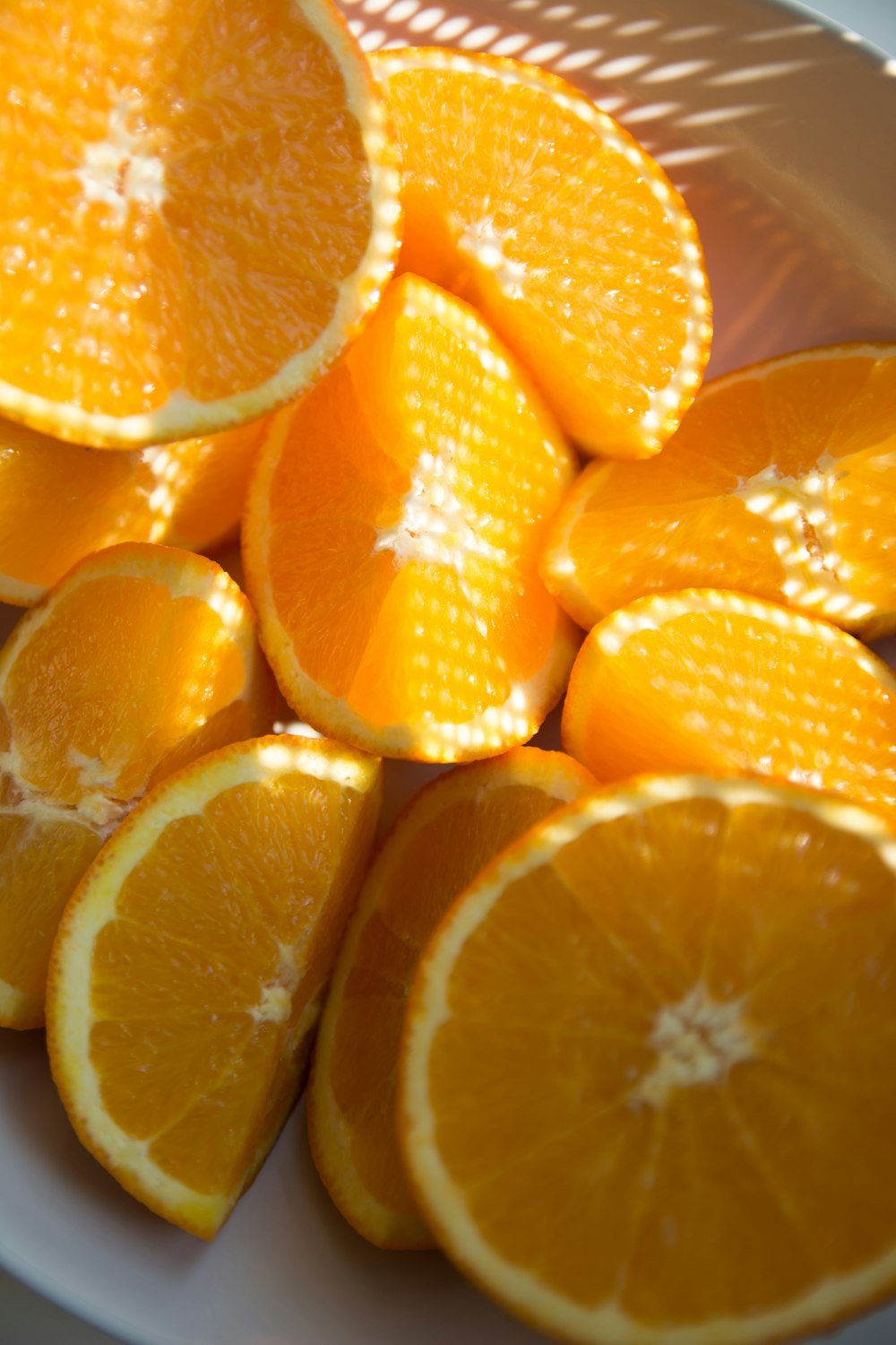 Nahaufnahme von geschnittenen Orangenfrüchten