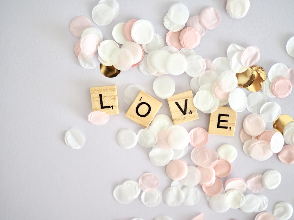 white and pink heart shaped decors
