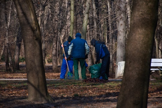 man in blue jacket standing beside man in blue jacket in Sofia Bulgaria