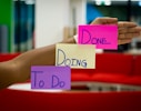 Daily productivity habits and mobile app tracking interface