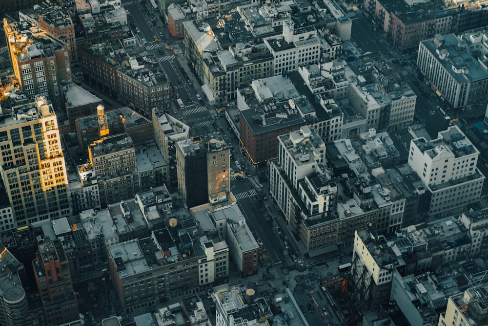 aerial view of city buildings during daytime