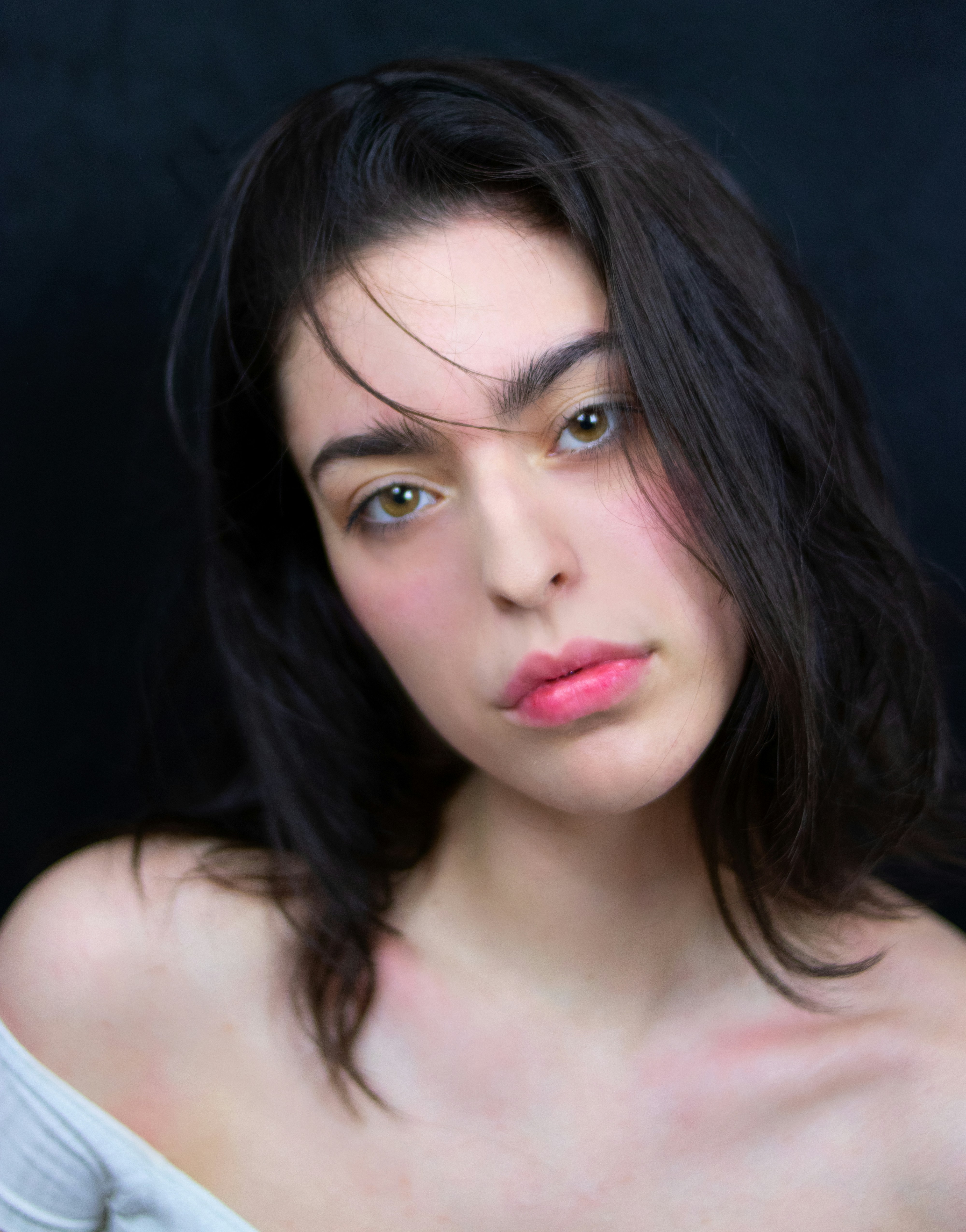 woman in white tank top