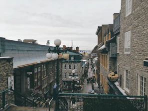 Historic streets of Romans-sur-Isère with old stone buildings.