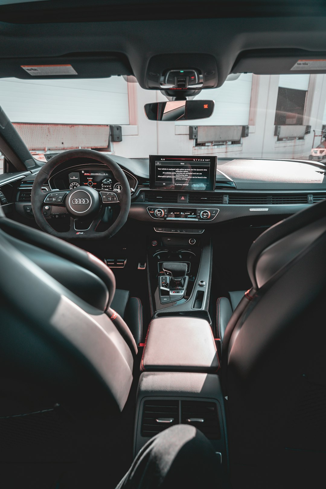 black and gray car interior