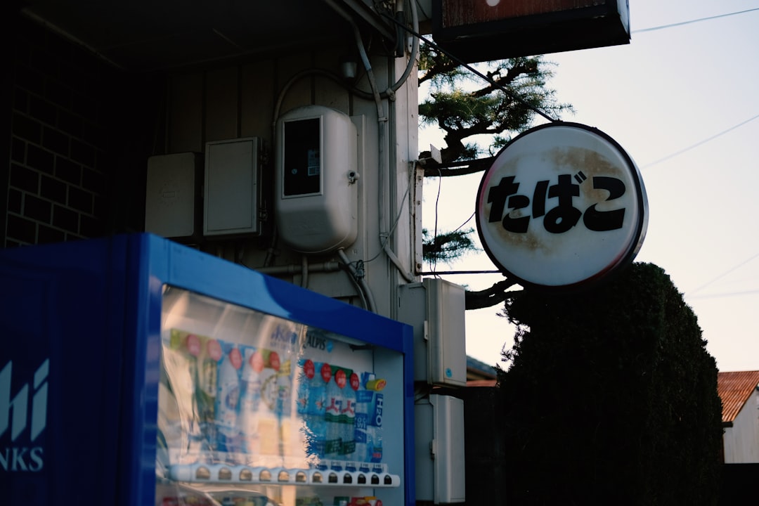 white and black round signage