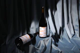 Domaine Blanc  -  minimal black and white labelled wine bottle, luxury packaging design