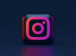 blue and red square logo instagram social