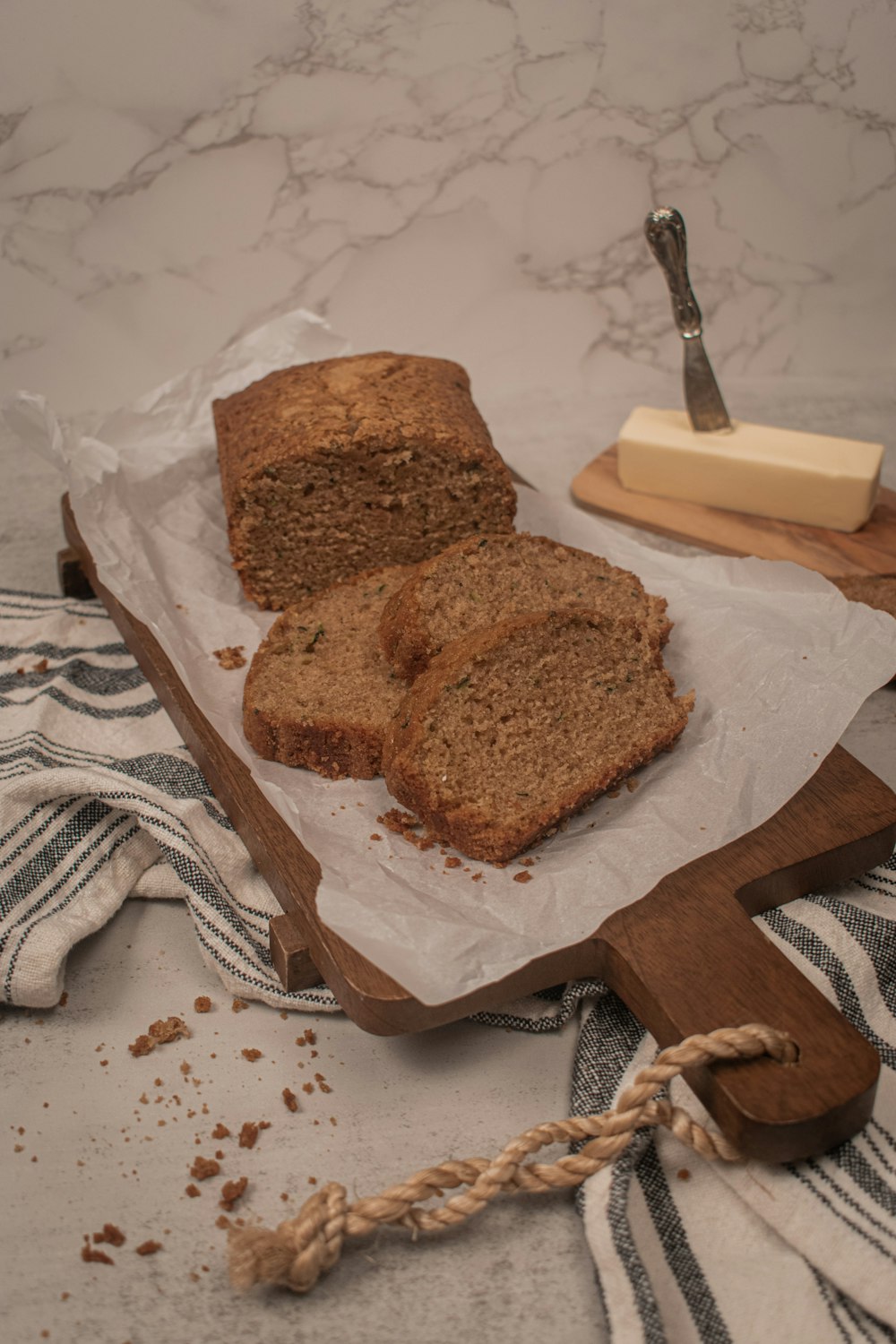 brown bread on brown wooden chopping board