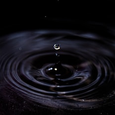 water drop on black surface