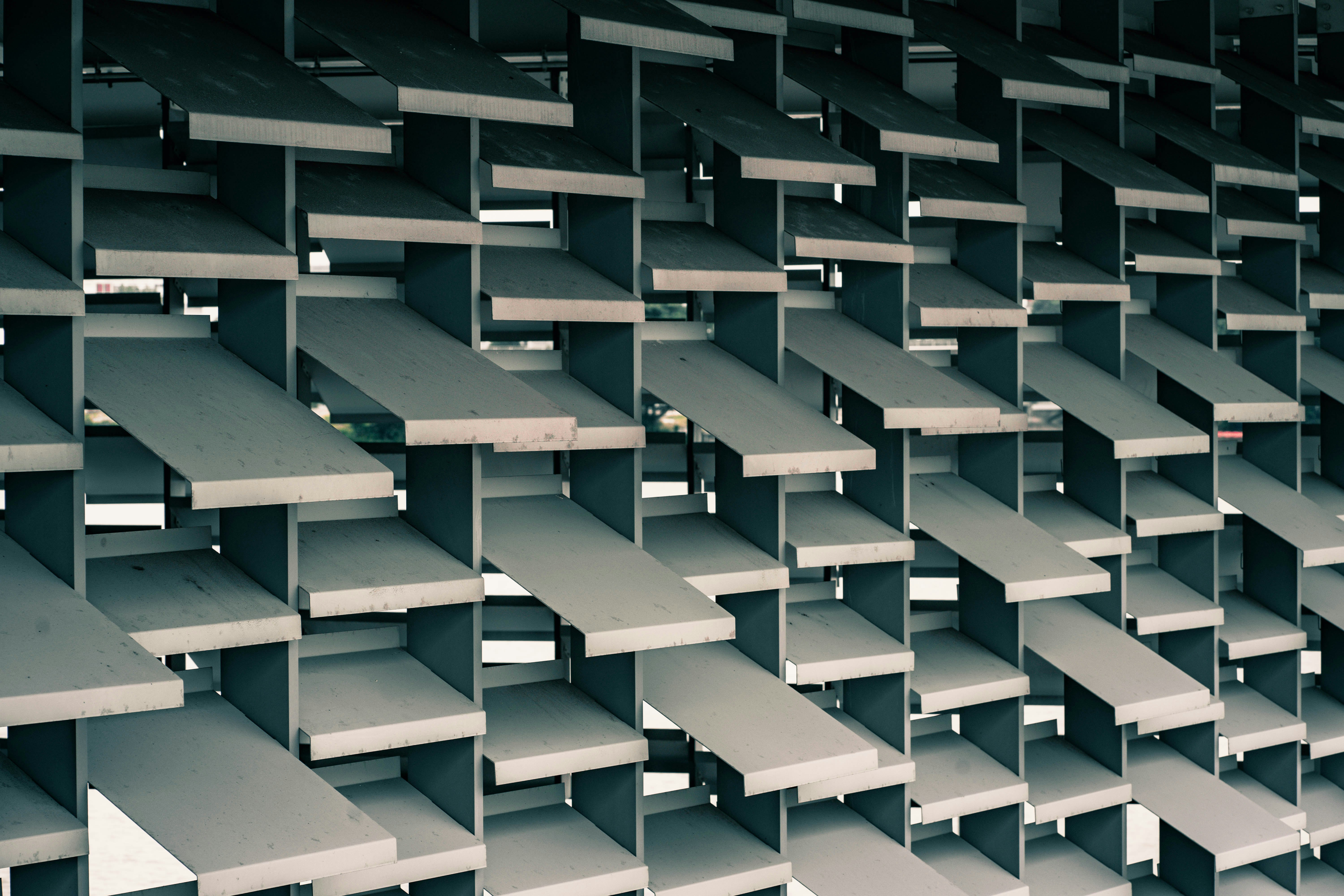 black and white concrete building