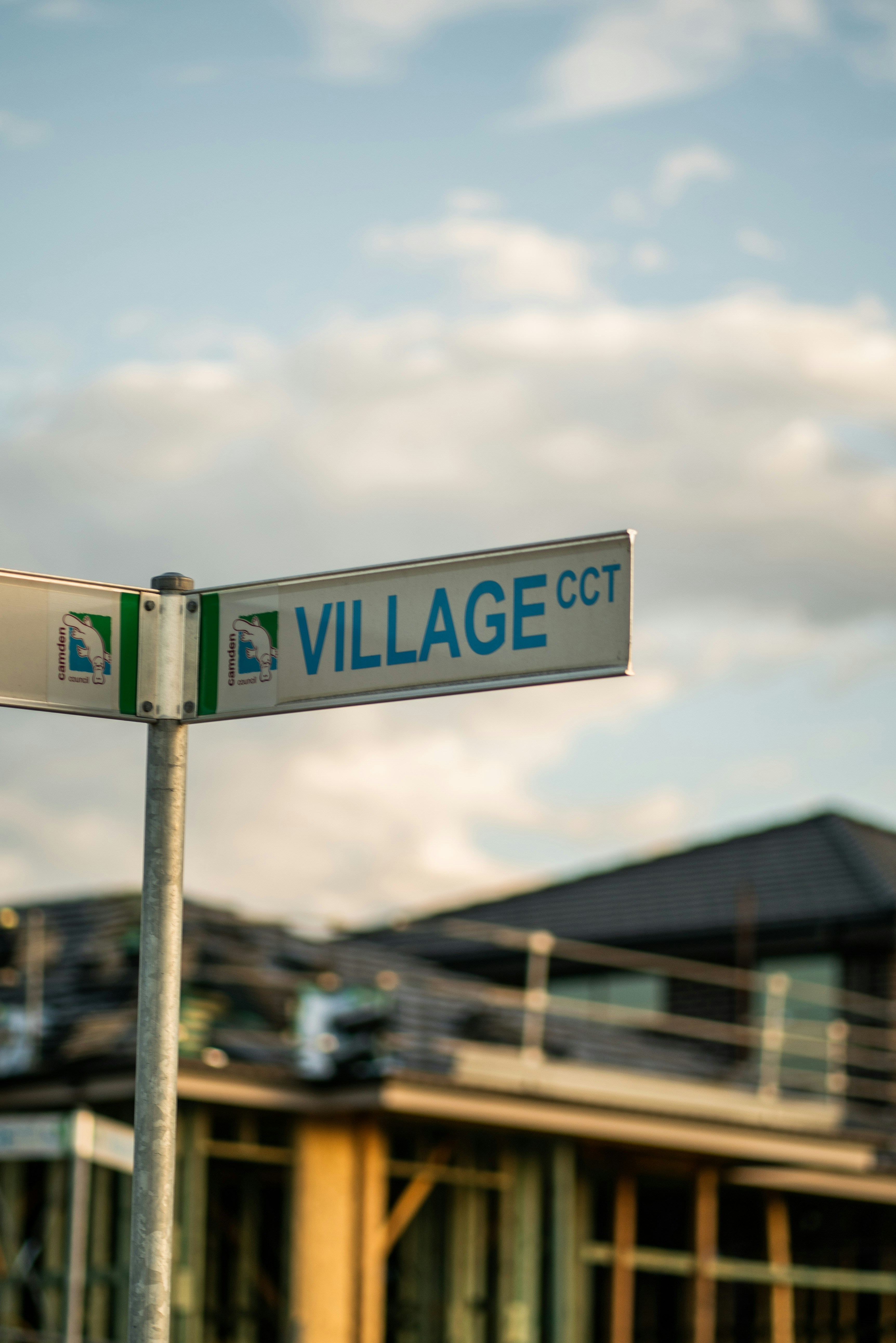 green and white street sign