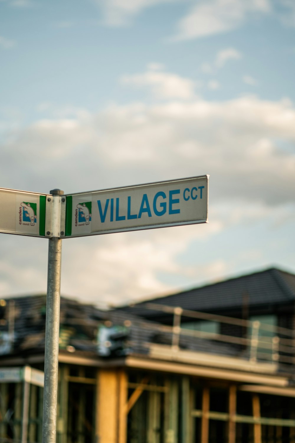 green and white street sign