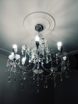 cieling painting chandelier
