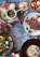 A flat lay of various dishes and ingredients on a textured surface. In the center, there is a bowl with a soup-like dish accompanied by a spoon and a side of rice. A plate with roasted meat, garnished with vegetables and breadcrumbs, is beside it. Fresh ingredients like cheese, mushrooms, tomatoes, onions, and herbs are spread around. The overall presentation is artistic and vibrant.