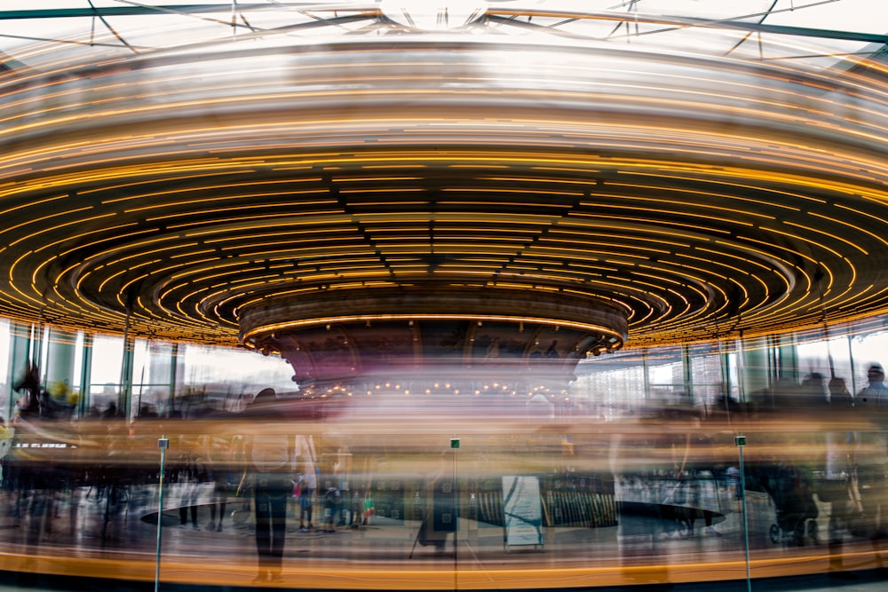 time lapse photography of carousel