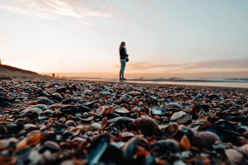 person in black jacket walking on brown sand during daytime