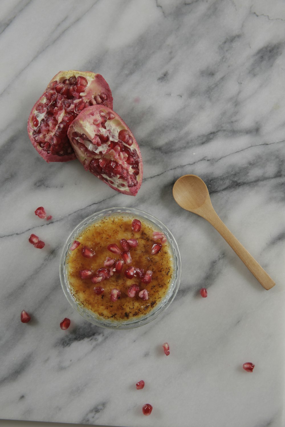 red and white sauce on white ceramic bowl