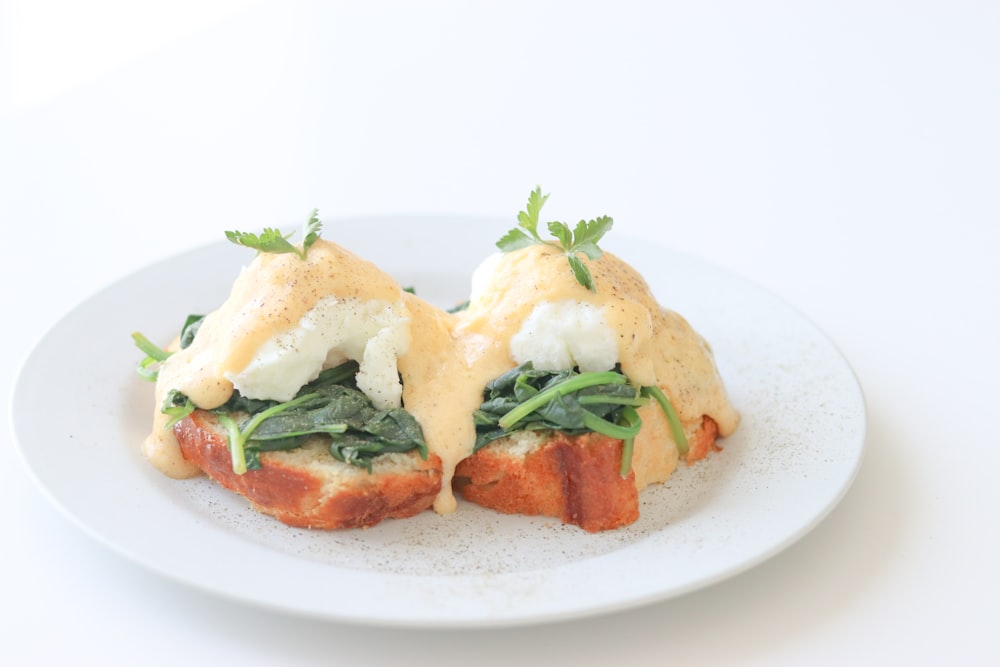 cooked food on white ceramic plate