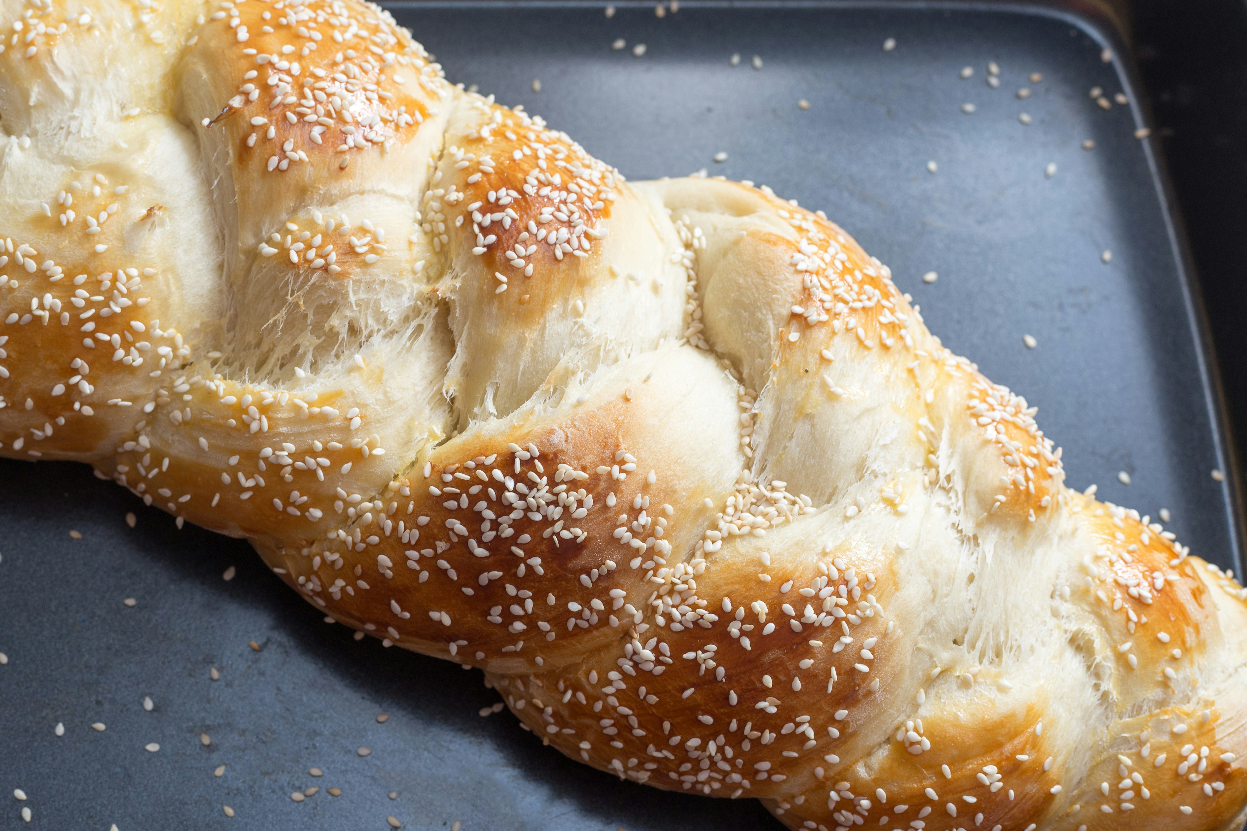 bread on black granite table