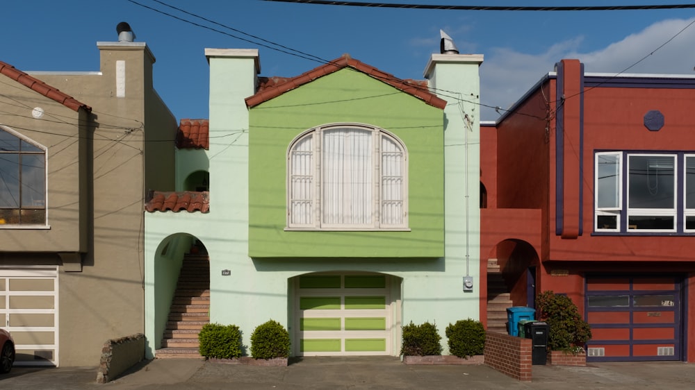 white and red concrete building